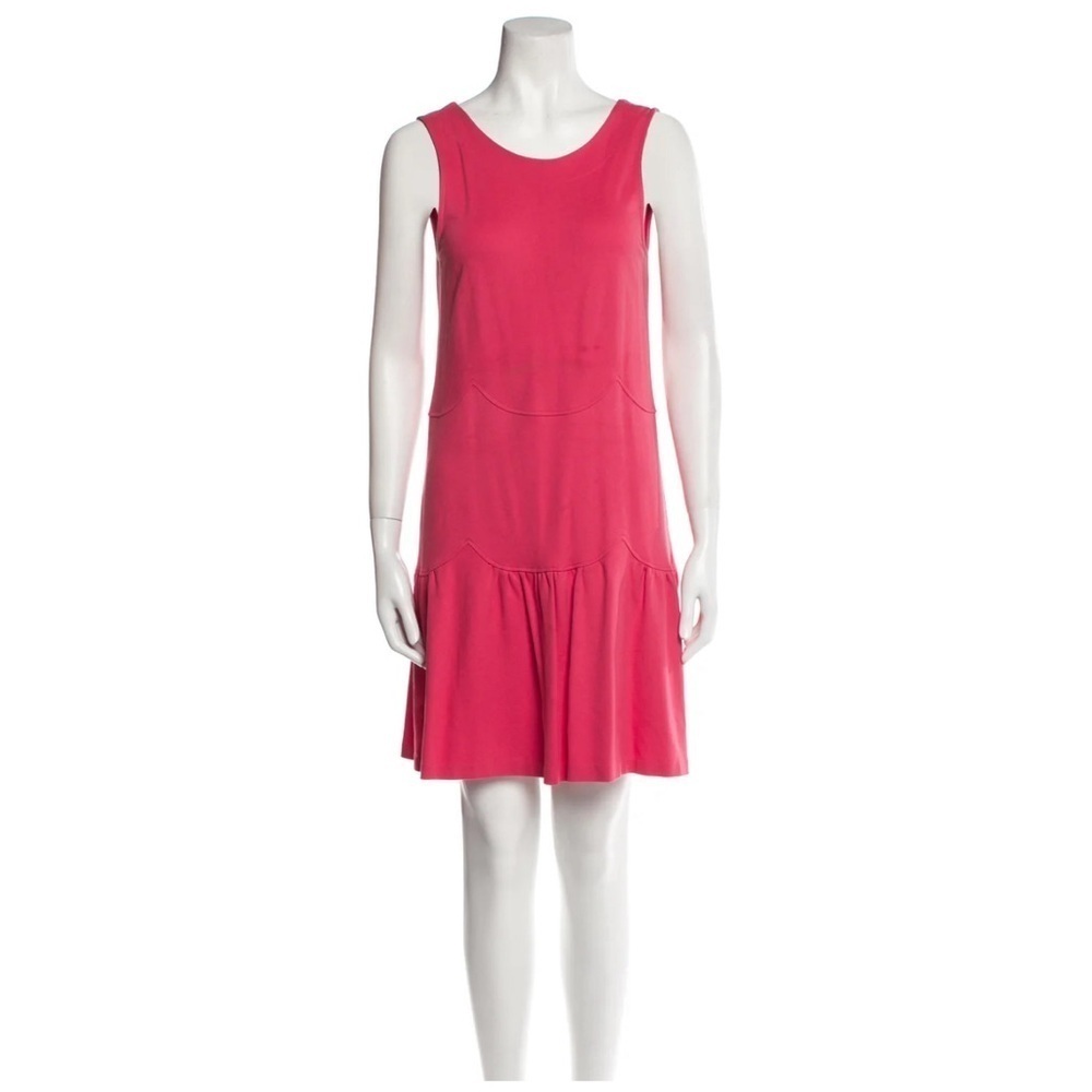 RED VALENTINO Scoop Neck Pink Mini Dress XS